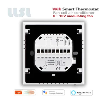 0-10V вентилятор WiFi термостат обогрев/охлаждение Программируемый термостат Tuya работает с Alexa Google Home