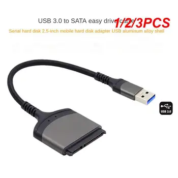 1 / 2 / 3 шт. 3.0 / тип C на SATA 7 + 15 22-контактный кабель, внешний жесткий диск HDD SSD адаптер для Windows 7 / 8 / 10 Поддержка данных 6 Гбит/с