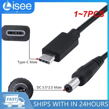 1 ~ 7 шт. 1 м USB 3.1 Тип C USB-C Штекер к постоянному току 5,5X2,5 мм Штекерный разъем питания Удлинитель Зарядный кабель Зарядный адаптер Шнур (Тип c к