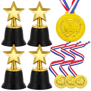 1 Набор Звезда Награда Трофеи Медали Трофей Для Наград Победители Призы Конкурсы Вечеринка Сувениры