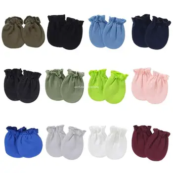1 пара детские перчатки против царапин мягкие хлопковые перчатки для новорожденных для защиты лица Scrat Dropship