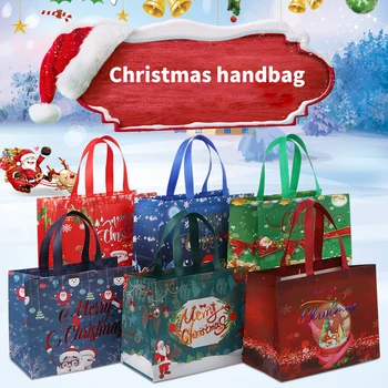 1 шт. 2024 Новый год Рождество Нетканый материал Большие сумки Конфеты Подарочная упаковка Санта-Клаус Детский праздник Счастливый год Вечеринка Сувениры