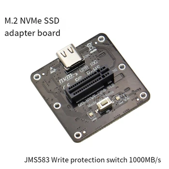  1 шт. M.2 Nvme SATA SSD Адаптер Плата адаптера корпуса ABS 2 ТБ JMS583 USB Gen2 10 Гбит/с Плата расширения корпуса жесткого диска