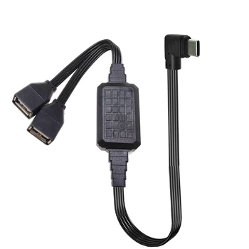 1 штекер на 2 гнезда USB2.0 C Удлинительный кабель OTG и отводящий кабель нагрузки адаптер нагрузки переключатель 20 см 30 см40 см