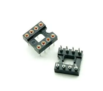 10 шт. 8-контактный круглый адаптер разъема DIP IC 8-контактный резистор разъема 2,54 мм
