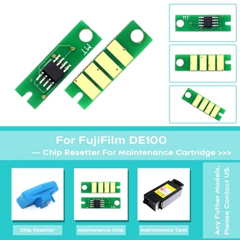 10 шт. DE 100 DE100 DE-100 Совместимый чип коробки для отработанных чернил для FUJIFILM Fuji Резервуар для обслуживания принтера Fuji