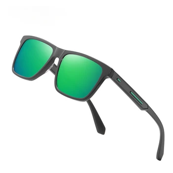 +100 +125 +150 Высококачественные солнцезащитные очки Пластина Поляризованные мужские очки в квадратной оправе Красочные солнцезащитные очки Вождение Пользовательские оптические