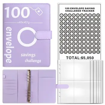  100 Day Envelope Challenge Набор Envelope Challenge Kit ручной работы с наличными конвертами 100 Envelope Savings Challenge Binder Easy And