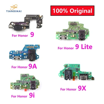  100% оригинал для Huawei Honor 9 Lite 9A 9i 9X USB Порт зарядки Разъем док-станции с микрофоном Зарядная плата Гибкий кабель
