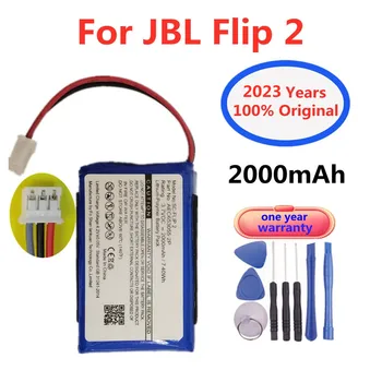 100% оригинальный динамик литиевая батарея для JBL Flip 2 (2013)Flip2 Flip II 2013 3,7 В 2000 мАч AEC653055-2P Батареи для игроков Bateria