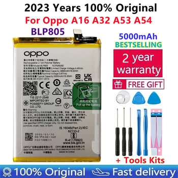 100% оригинальный сменный аккумулятор для телефона BLP805 5000 мАч для батарей Oppo A16 A32 A53 A54 CPH2269 PDVM00 CPH2127 CPH2131 CPH2239