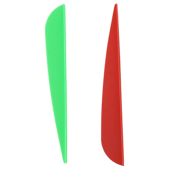 100 шт. Стрелы Лопасти 4-дюймовые пластиковые перья для стрельбы из лука своими руками - 50 шт. Зеленый и 50 шт. Красный