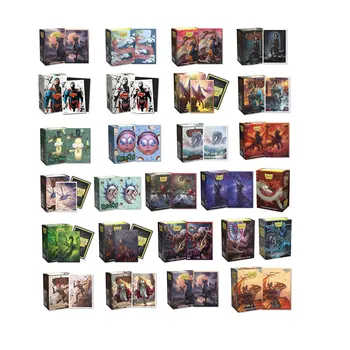 100ct Dragon Shield Матовые художественные рукава Двойные матовые турнирные протекторы для карт Волшебный протектор карт PKM 66x91 мм Щит для карт