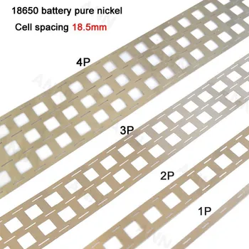 10M Полоса из чистого никеля литиевой батареи, для литий-ионного аккумулятора 18650, толщина 0,15 мм, расстояние между ячейками 18,5 мм, без держателя