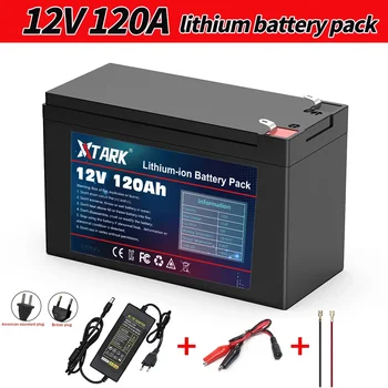 12 В Батарея 120 Ач 18650 литиевая батарея Аккумуляторная батарея для солнечной энергии Аккумулятор для электромобиля + зарядное устройство 12,6v3A