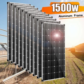 1500 Вт 1000 Вт солнечные панели с алюминиевой рамой 12 В батарея Фотоэлектрическая панель для дома балкон Мощность кемпер крыша