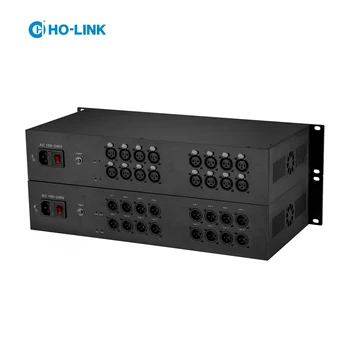 16-канальный балансный XLR-преобразователь звука по оптоволокну XLR Широковещательный аудио XLR в оптический преобразователь