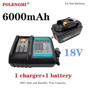 18V 6000mAh заменяет MAKITA на замену батареи LXT BL1860B BL1860 BL1850 литий-ионная аккумуляторная батарея + зарядное устройство