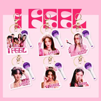 1pcs/set(G)I-DLE IFEEL альбом акриловый брелок для ключей кулон подарок фото Сон Yuqi MiyeonMinnie шарм пластиковые фотоаксессуары kpop
