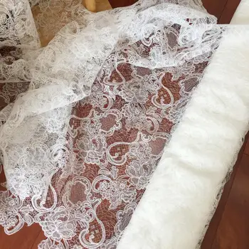 1yard Высококачественная африканская кружевная ткань Тюль Сетчатая ткань Свадебное платье Ткань Продавать по ярдам