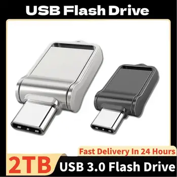 2 ТБ USB-флэш-накопители Металлический флэш-накопитель 128 ГБ Высокоскоростной USB-накопитель 1 ТБ 512 ГБ 256 ГБ Портативная USB-память Водонепроницаемый