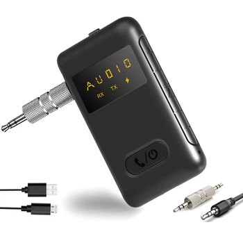 2 в 1 Беспроводной Bluetooth Совместимый 5.0 Приемник Передатчик Адаптер 3,5 мм Разъем Для Автомобильной Музыки Аудио Наушники Приемник Прочный