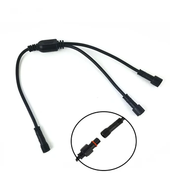 2-контактный водонепроницаемый светодиодный фонарь отводящий кабель соединительный кабель постоянный ток наружный светодиодный шнур водонепроницаемый отводящий кабель для светодиодного света