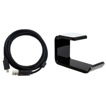  2 м USB-кабель Аудиокабель для гарнитуры Logitech G633 с акриловым кронштейном для наушников Настенный держатель гарнитуры Стол
