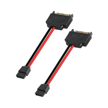 2 шт. SATA 15-контактный штекер-6-контактный кабель SATA 15-контактный кабель адаптера питания SATA для ноутбука CDROM 6-контактный кабель-адаптер