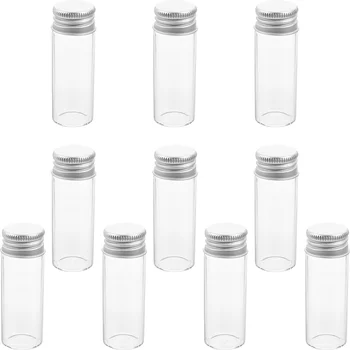 20 шт. Многоразовые стеклянные бутылки Стеклянные бутылки для хранения конфет Прозрачные бутылки для хранения с крышками