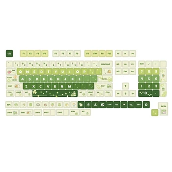 2022 Новый 133 клавиши Светло-зеленый XDA PBT Колпачок для клавиш с подложкой красителя Колпачки для клавиш