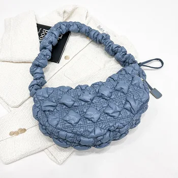2023 Дизайнерская корейская версия Облака Нейлоновые пельмени Сумка через плечо Square Guess Mini Small Handbags Для женщин