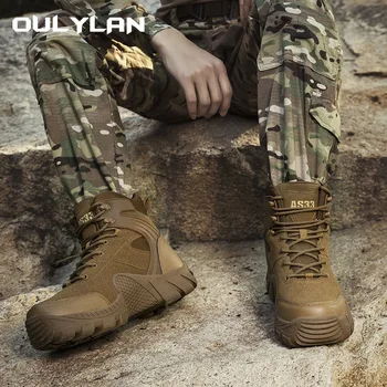 2023 Новые боевые ботинки LOWA Мужские тактические ботинки На открытом воздухе Походы Кемпинговая обувь Мужские ботинки Mmilitary Security Desert Tooling Boots