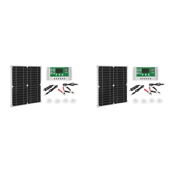 2X 12 Вт Комплект солнечных панелей 50 А 12 В Зарядное устройство с контроллером Караван Лодка