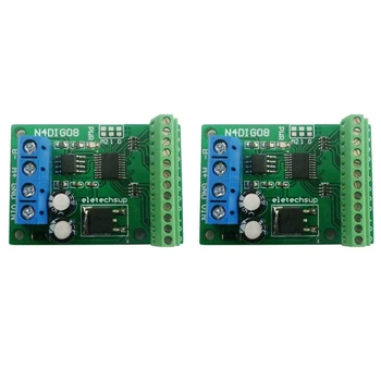 2X 8-канальный цифровой переключатель ввода/вывода TTL Lvttl CMOS RS485 IO Модуль управления Modbus Rtu Плата для реле ПЛК (с клеммой)