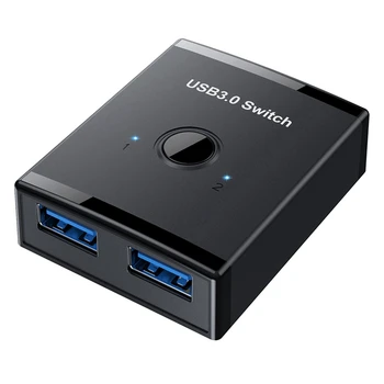 2X USB-коммутатор KVM USB HUB 3.0 Переключатель KVM-переключатель для ПК Клавиатура Мышь Принтер 1 ПК Совместное использование 2 устройств
