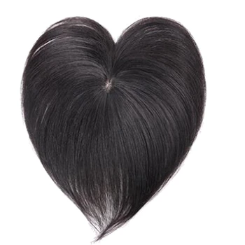 2X парик из натуральных волос с челкой увеличивает количество волос на макушке, чтобы покрыть волосяной парик A