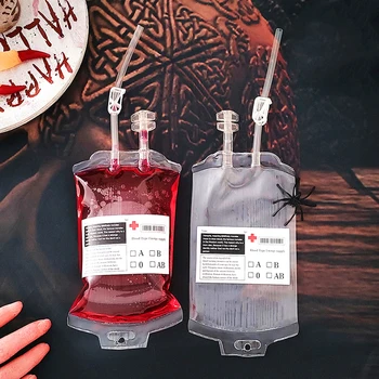3 стиля 350 мл пустой прозрачный пакет для крови с пряжкой для инфузионной трубки Этикетка многоразовый Хэллоуин Хоррор Вечеринка Косплей Напиток Пакет