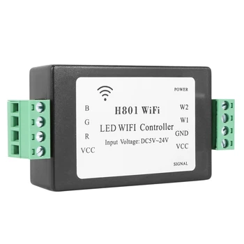 4X H801 RGBW LED WIFI Контроллер Светодиодный контроллер RGB DC5-24V Вход для 5050 2835 3528 SMD Светодиодная лента Лента