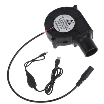 5 В 2 А USB-вилка Воздуходувка с круглой головкой Контроль скорости громкости воздуха Барбекю на открытом воздухе