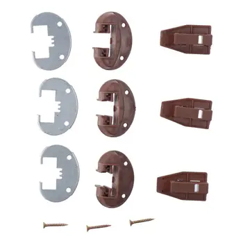 5 комплект коричневых направляющих для выдвижных ящиков в деловом стиле Пластиковая железная направляющая ящика Мебель Скобяные домики и тумбочки