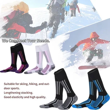 5 пар лыжные носки толстый хлопок спорт сноуборд велоспорт катание на лыжах футбольные носки мужские женские бега пешие прогулки лыжные носки высокая качество