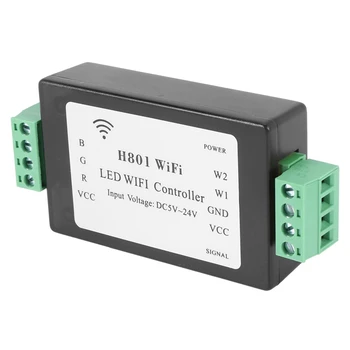5X H801 RGBW LED WIFI Контроллер Светодиодный контроллер RGB DC5-24V Вход для 5050 2835 3528 SMD Светодиодная лента Лента
