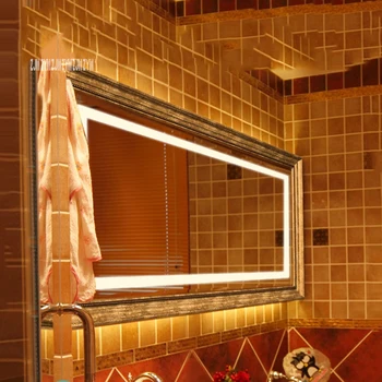 70 * 90 см Ванная комната Светодиодное зеркало Ванная комната Светодиодное настенное зеркало Ванная комната Светодиодное умное зеркало Туалет Анти-Запотевание Сенсорный экран Зеркало 110 В / 220 В