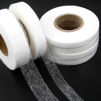 75 ярдов Polyster Nylon Reticularis Adhesive Fixel Tape Hot-fix Double Faces With Release Paper for Fabric Iron On Hot Melt