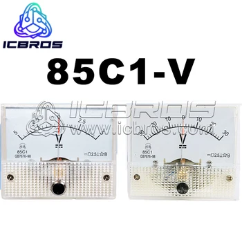 85C1-V Вольтметр постоянного тока стрелочного типа, положительный и отрицательный, 5 В, 10 В, 15 В, 20 В, 30 В, 50 В, 100 В, двунаправленное напряжение