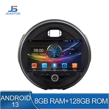 8G+128G Android 13 Автомобильный мультимедийный плеер для BMW Mini Cooper 2014 -2018 2019 1 Din Автомагнитола GPS Навигация Стерео DSP Carplay