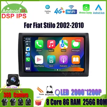 9 дюймов DVR DSP Авто Радио Мультимедийный плеер Android 13 Для Fiat Stilo 2002-2010 GPS Навигация 2Din BT Carplay DVD