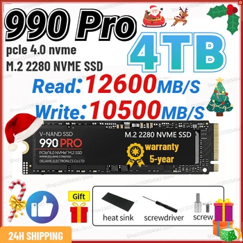 990 PRO 12600 МБ/с M.2 SSD 1 ТБ 2 ТБ 4 ТБ PCIe 5.0x4 M2 NVMe 2.0 Диск 2 ГБ кэш-памяти DRAM Внутренний твердотельный накопитель для настольного ПК PS5