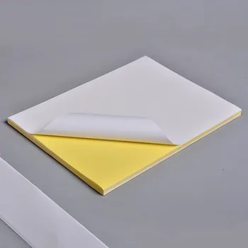 A4 Глянцевая белая самоклеящаяся бумага для этикеток для струйного лазерного принтера Легко отслаивающаяся наклейка для печати 20 30 50 листов Наклейка